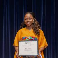 Ruth with her outstanding master's thesis award